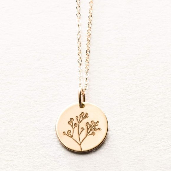 Baby's Breath Floral Bohemian Cute Charm Necklace - Picture 4 of 16